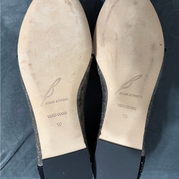 Brian Atwood Shiny Leopard Print Shoes - Picture 9 of 9